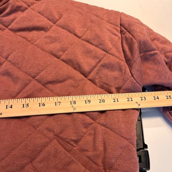 Bagatelle Collection Women’s Mauve Quilted French Terry Bomber Jacket XS - Picture 10 of 11